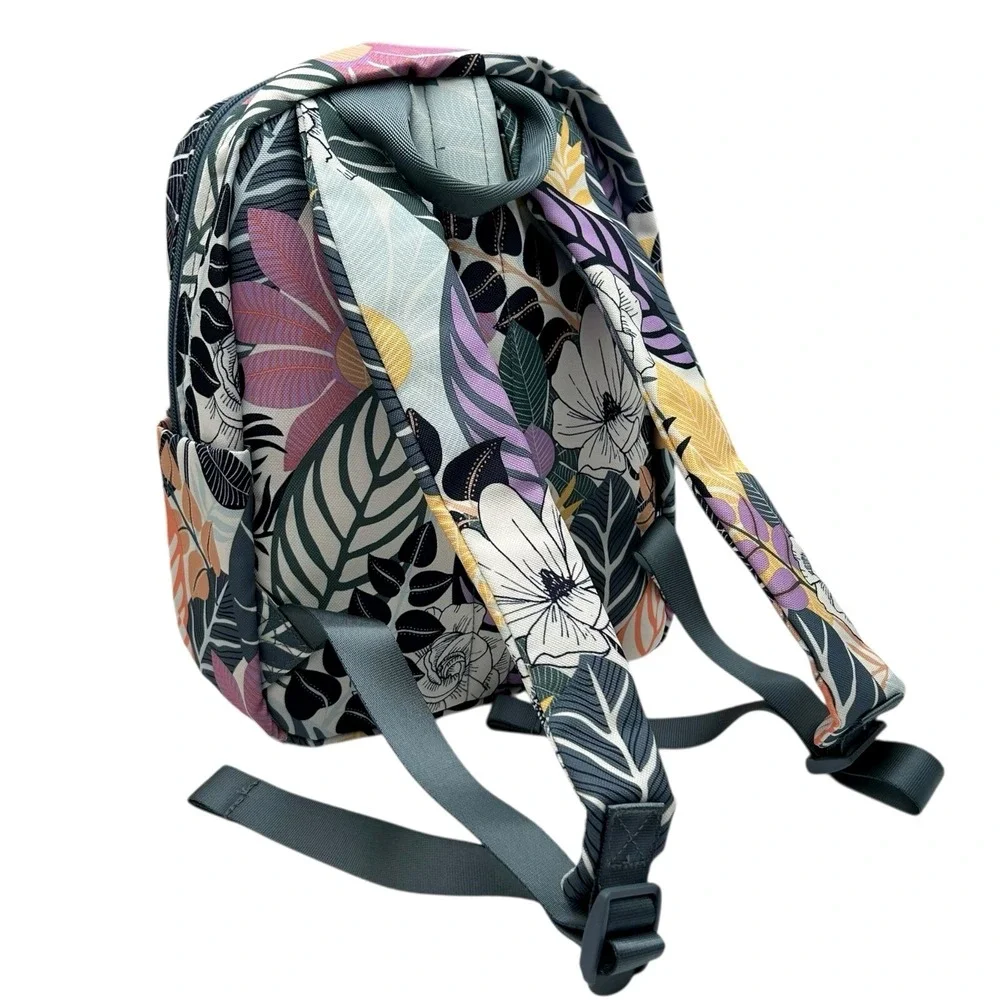 Vera Bradley Women's Small Backpack Palm Floral‎ Purple Lining Water-resistant